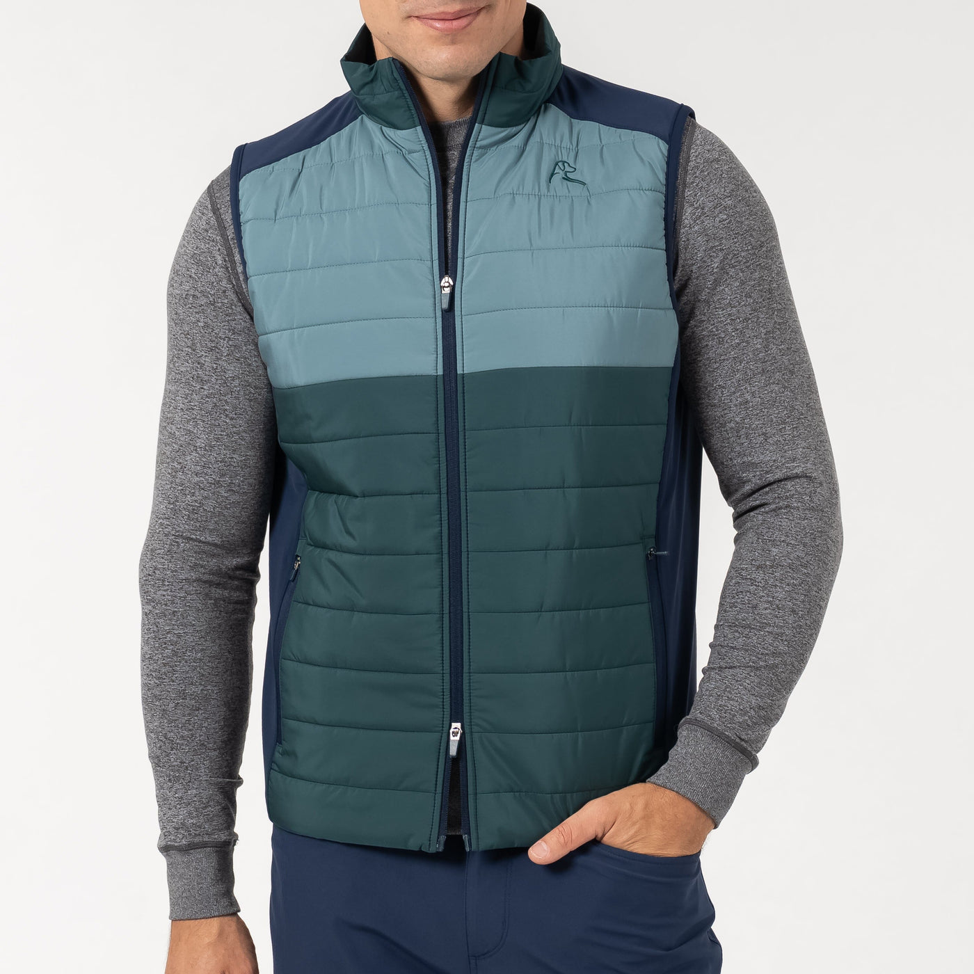 Fulton Performance Vest | The Triple Block - Ponderosa Green/Jungle Green/Fleet Navy