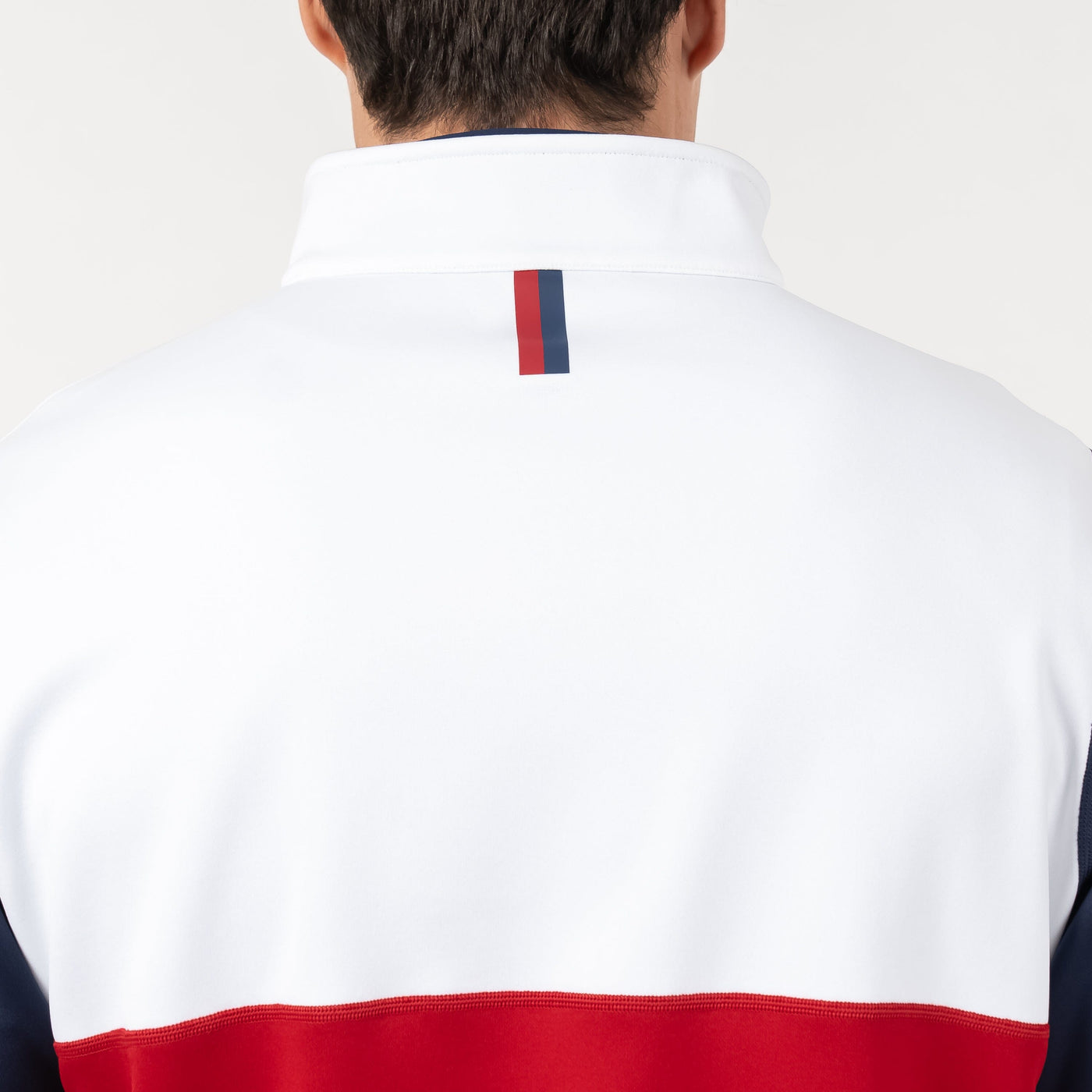 Knoll Performance Half-Zip | The Triple Block - White/Cardinal Red/Fleet Navy