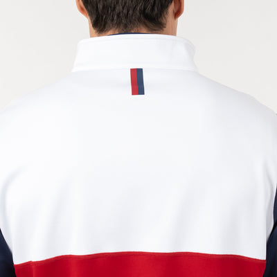 Knoll Performance Half-Zip | The Triple Block - White/Cardinal Red/Fleet Navy