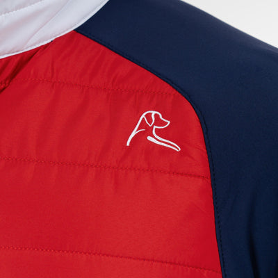 Fulton Hybrid Jacket | The Triple Block - White/Cardinal Red/Fleet Navy - USA