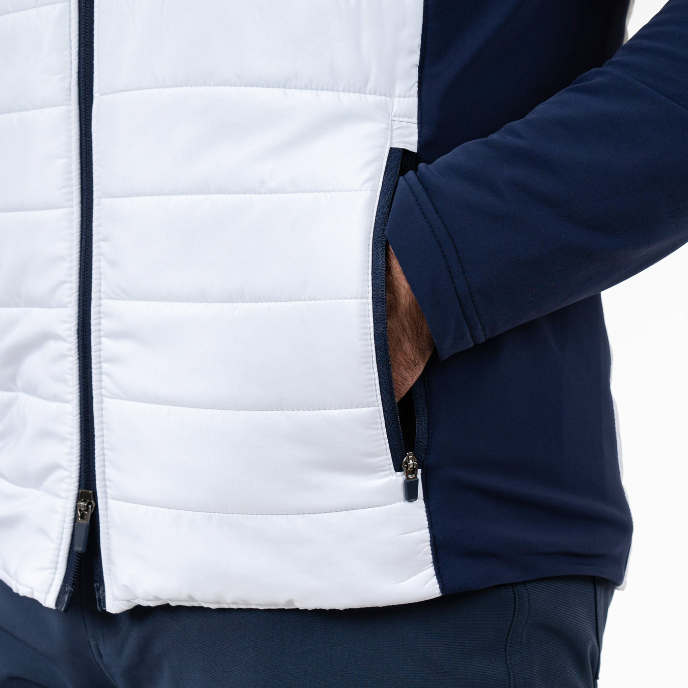 Fulton Hybrid Jacket | The Triple Block - White/Cardinal Red/Fleet Navy - USA