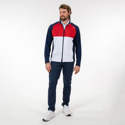 Fulton Hybrid Jacket | The Triple Block - White/Cardinal Red/Fleet Navy - USA