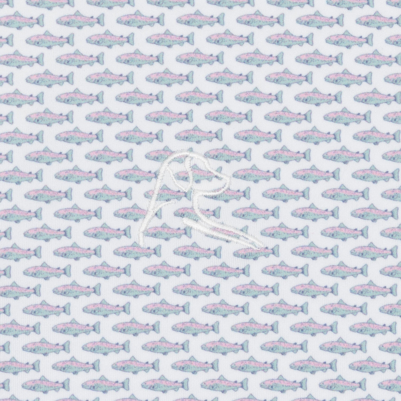 The Trout | Performance Polo | The Trout - White/Antigua Green