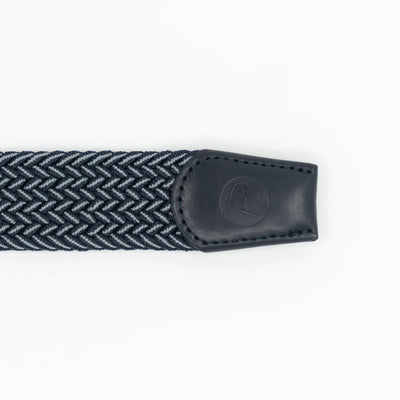 Flex Stretch Belt | The Two Color Weave - Fleet Navy/Thunder Grey
