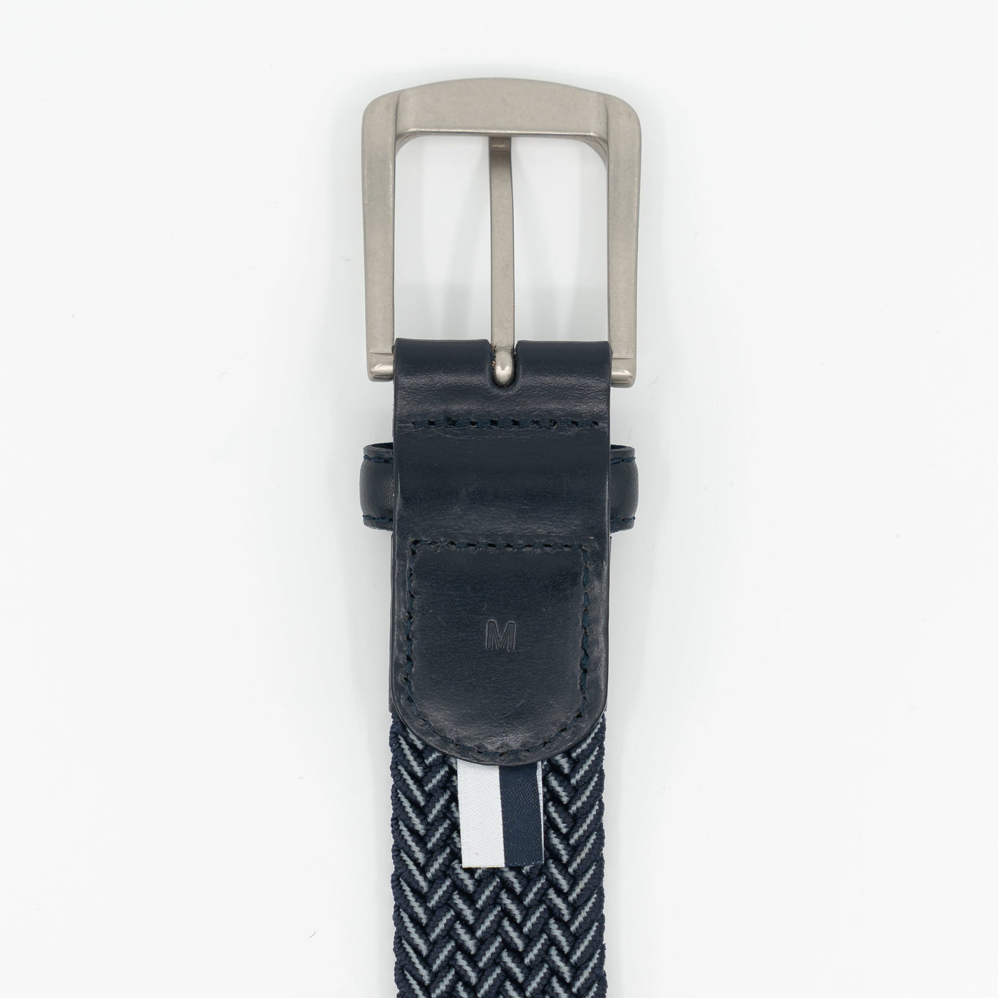 Flex Stretch Belt | The Two Color Weave - Fleet Navy/Thunder Grey