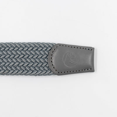 Flex Stretch Belt | The Two Color Weave - Thunder Grey/White