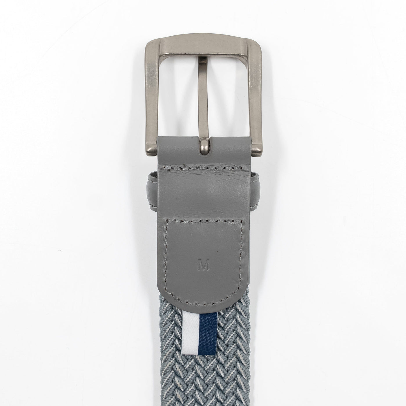 Flex Stretch Belt | The Two Color Weave - Thunder Grey/White