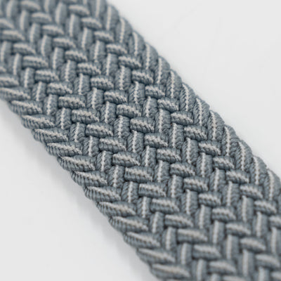 Flex Stretch Belt | The Two Color Weave - Thunder Grey/White
