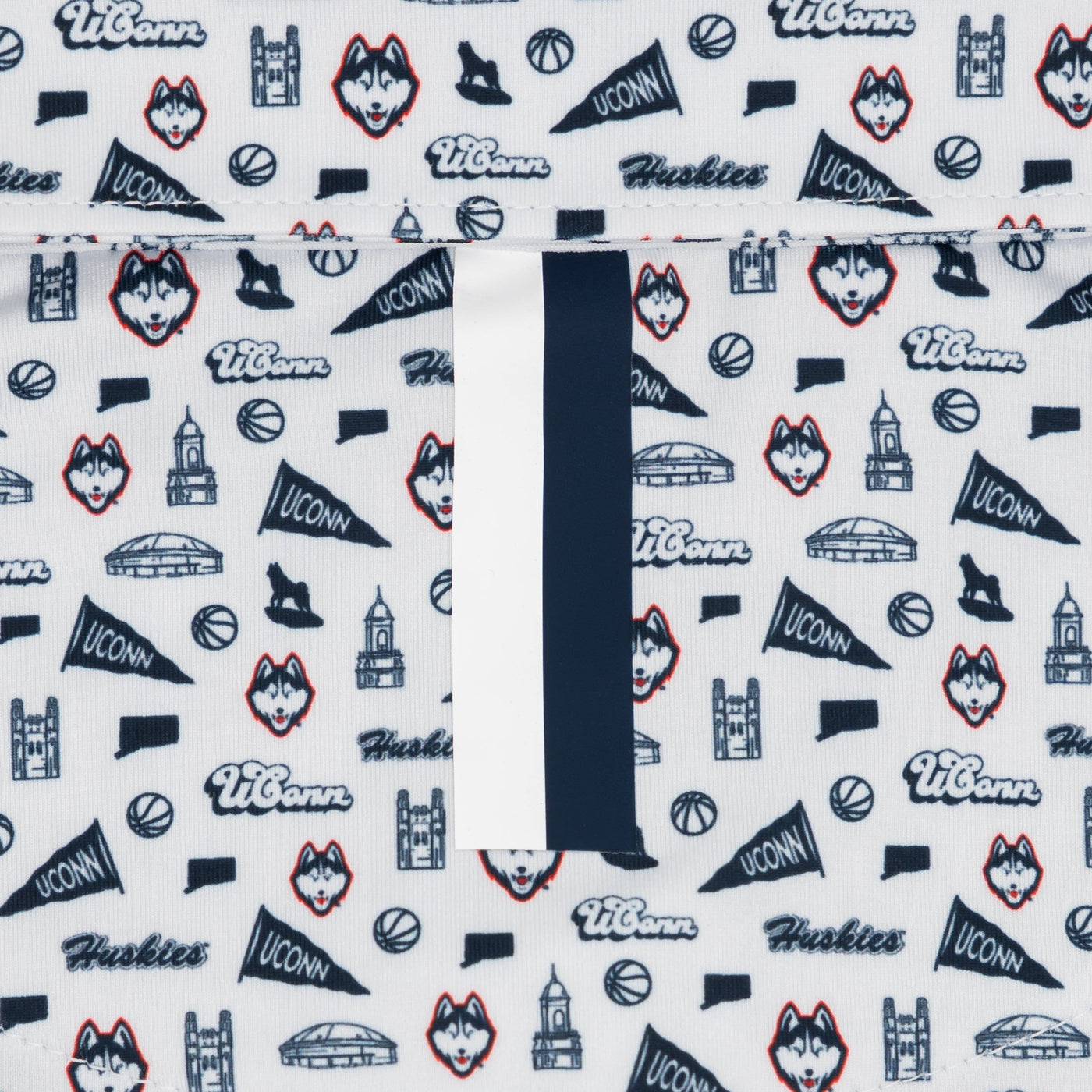 The UConn Gameday | Collegiate Polo | The UConn Gameday - White/Indigo Blue