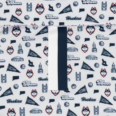 The UConn Gameday | Collegiate Polo | The UConn Gameday - White/Indigo Blue