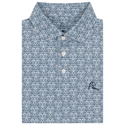 The UConn Gampel Pavilion | Collegiate Polo | The UConn Gampel Pavilion - White/Indigo Blue