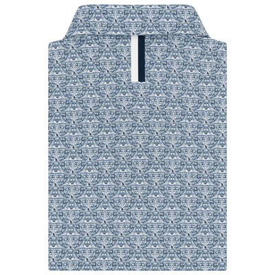 The UConn Gampel Pavilion | Collegiate Polo | The UConn Gampel Pavilion - White/Indigo Blue
