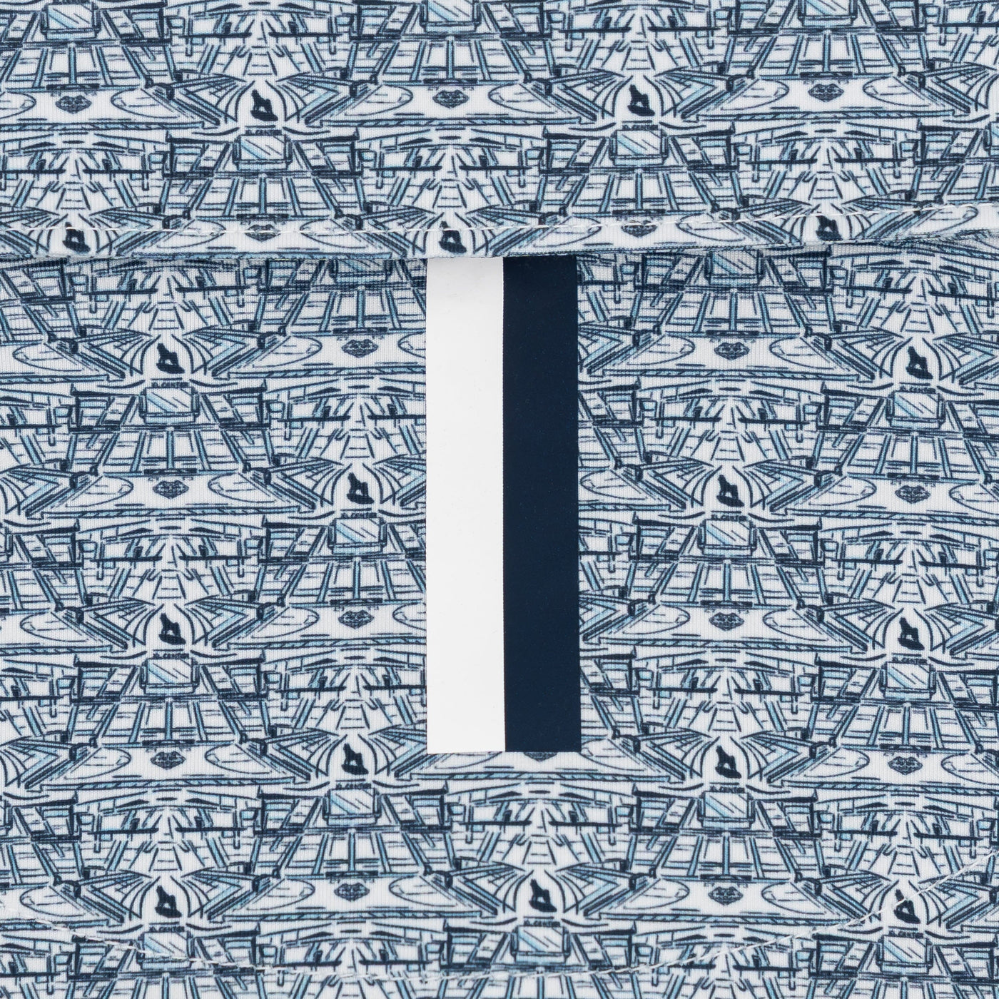 The UConn Gampel Pavilion | Collegiate Polo | The UConn Gampel Pavilion - White/Indigo Blue