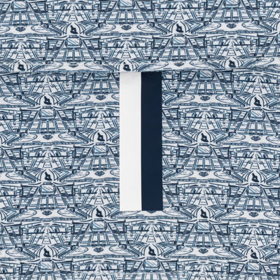 The UConn Gampel Pavilion | Collegiate Polo | The UConn Gampel Pavilion - White/Indigo Blue