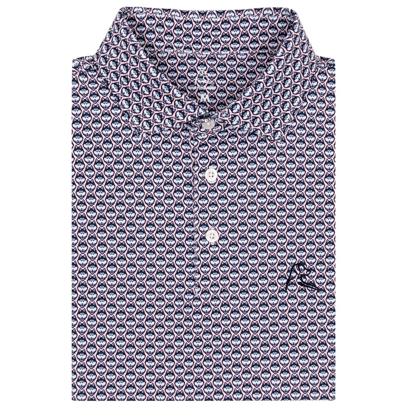 The UConn Huskies™ | Collegiate Polo | The UConn Huskies™ - White/Indigo Blue