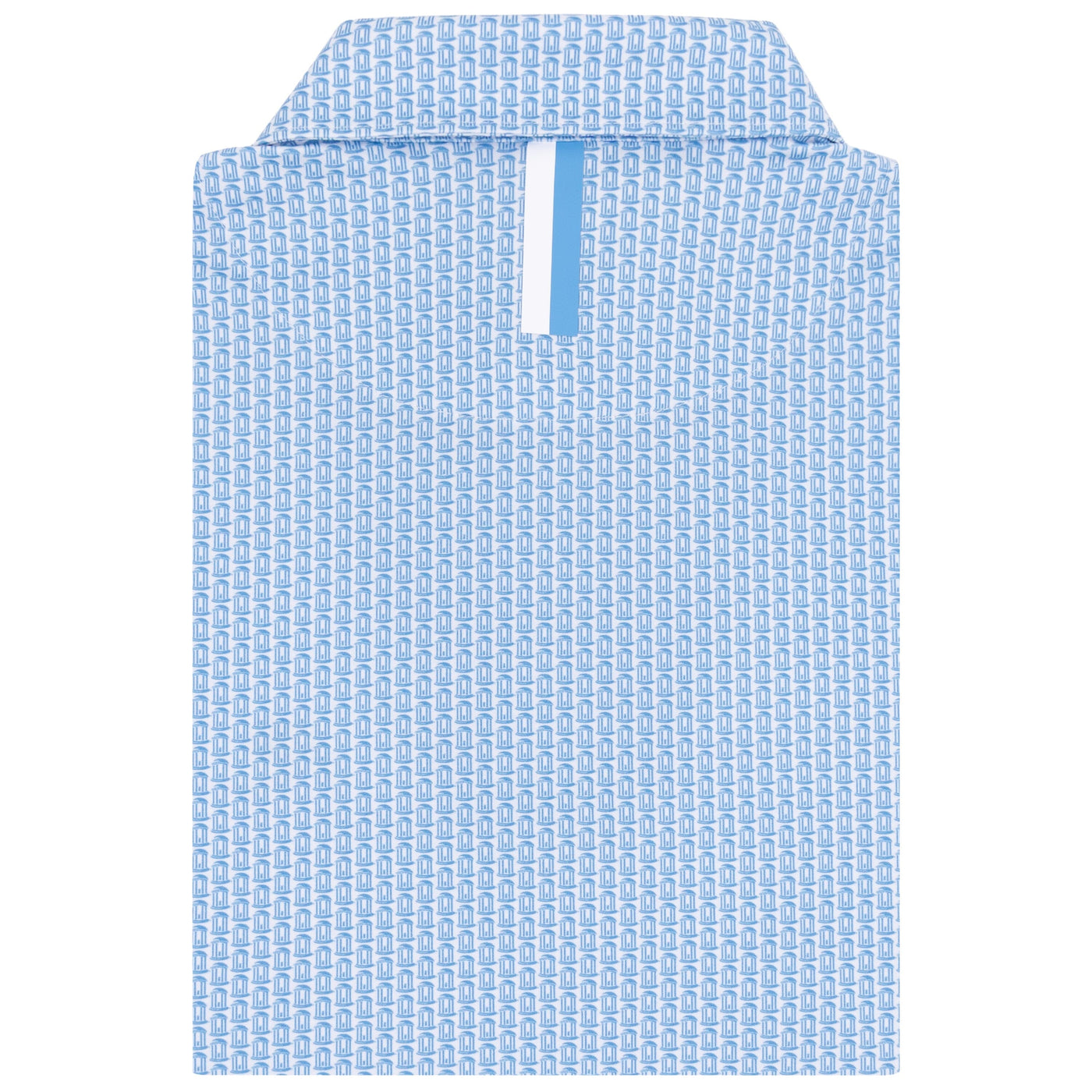 The UNC Old Well | Collegiate Polo | The UNC Old Well - White/Powder Blue