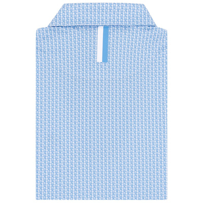 The UNC Old Well | Collegiate Polo | The UNC Old Well - White/Powder Blue