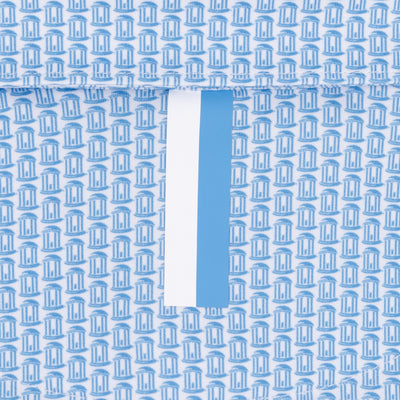 The UNC Old Well | Collegiate Polo | The UNC Old Well - White/Powder Blue
