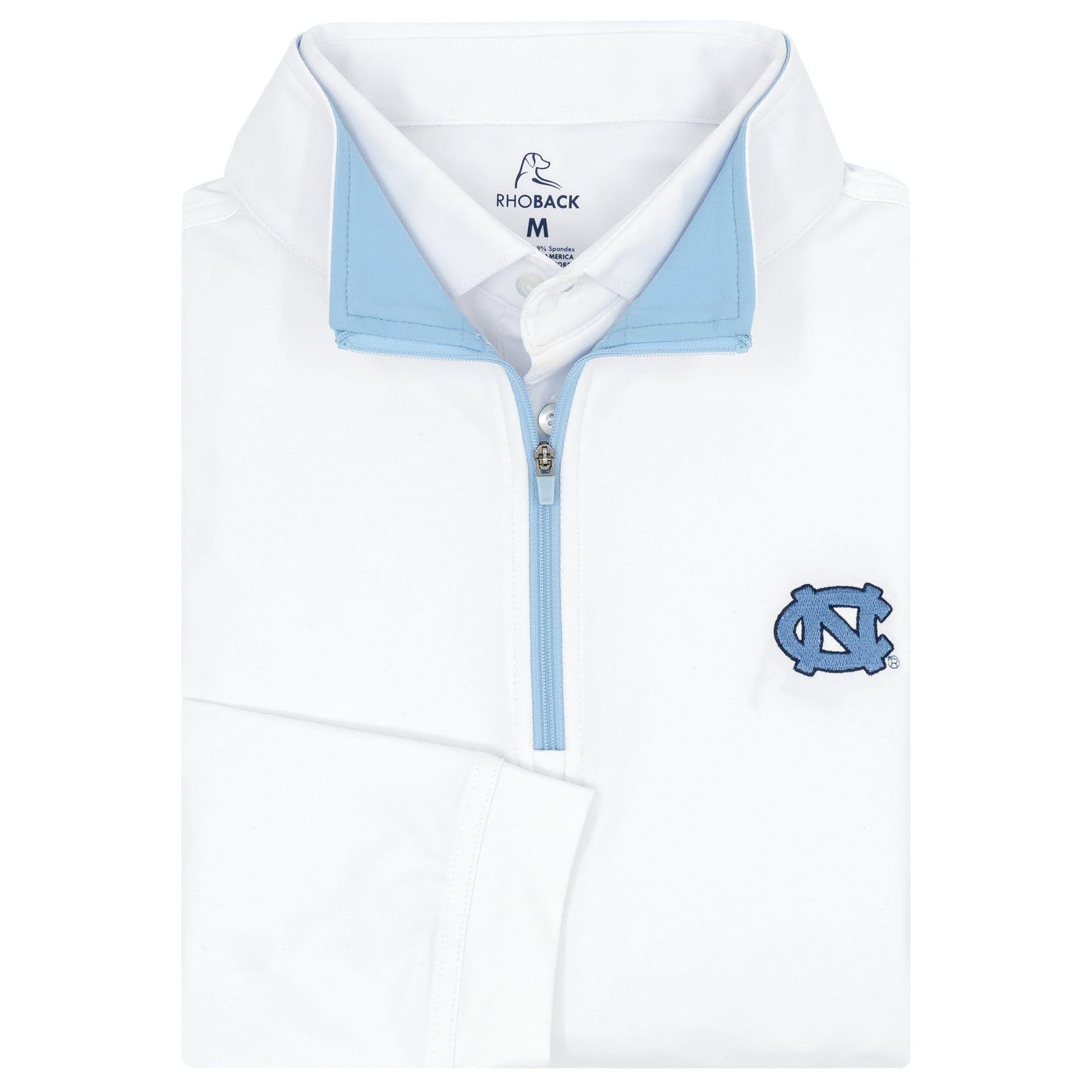 Solid Collegiate Q-Zip - UNC | Solid - White - UNC - 1