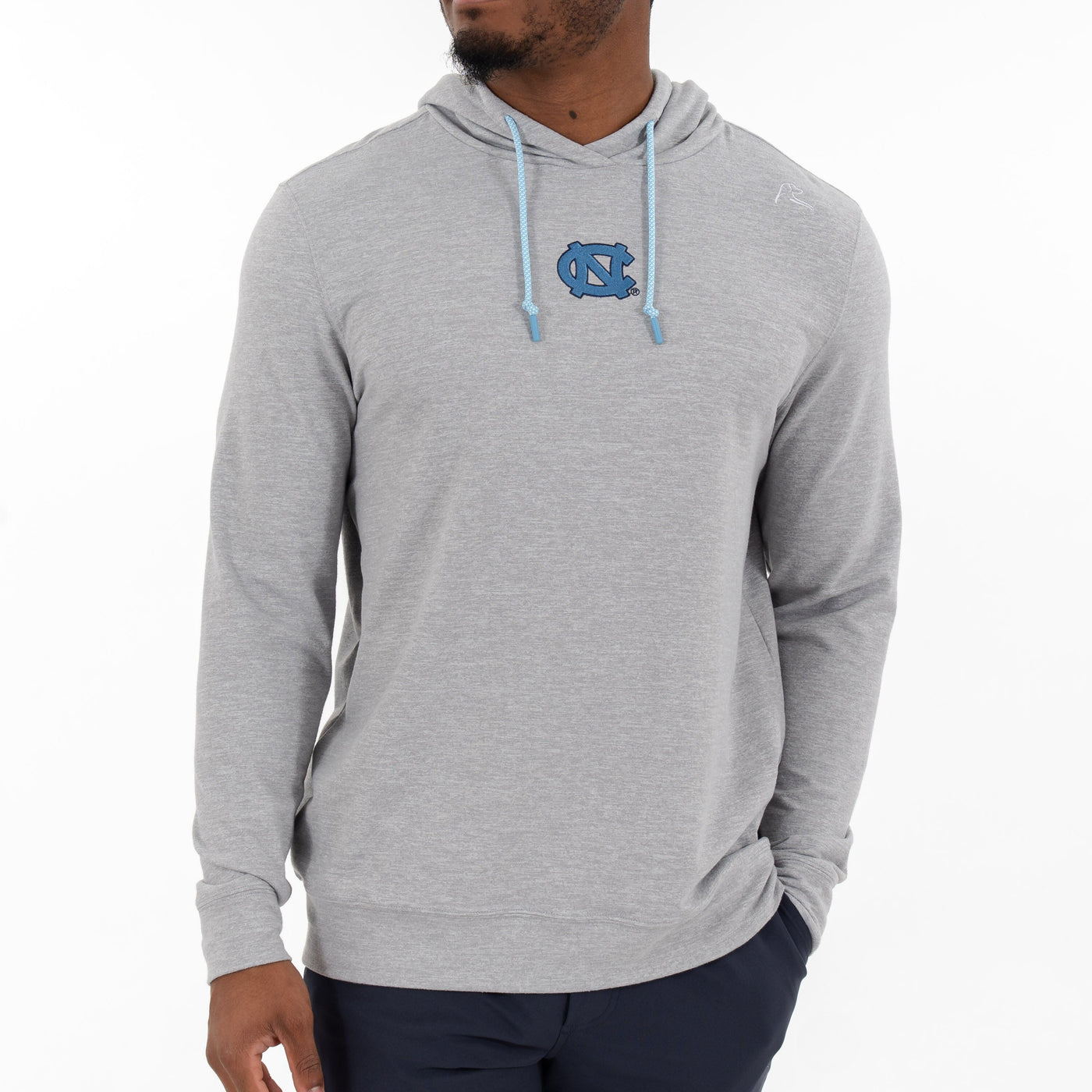 Hesi Collegiate Hoodie - UNC | Heather - Stainless Steel/White - UNC - 1