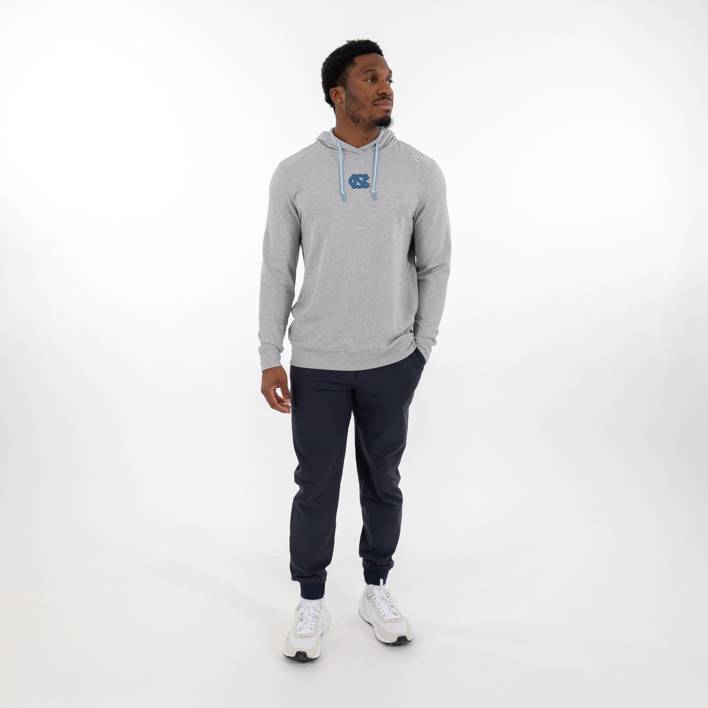 Hesi Collegiate Hoodie - UNC | Heather - Stainless Steel/White - UNC - 1