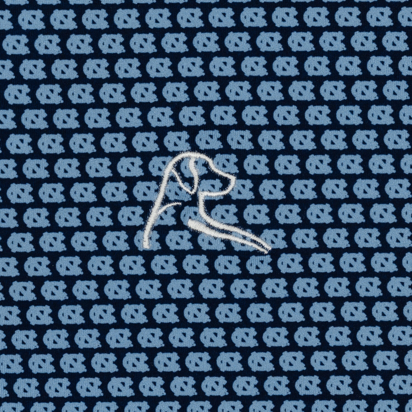 The UNC Tar Heel™ | Collegiate Polo | The UNC Tar Heel™ - Admiral Navy/Powder Blue