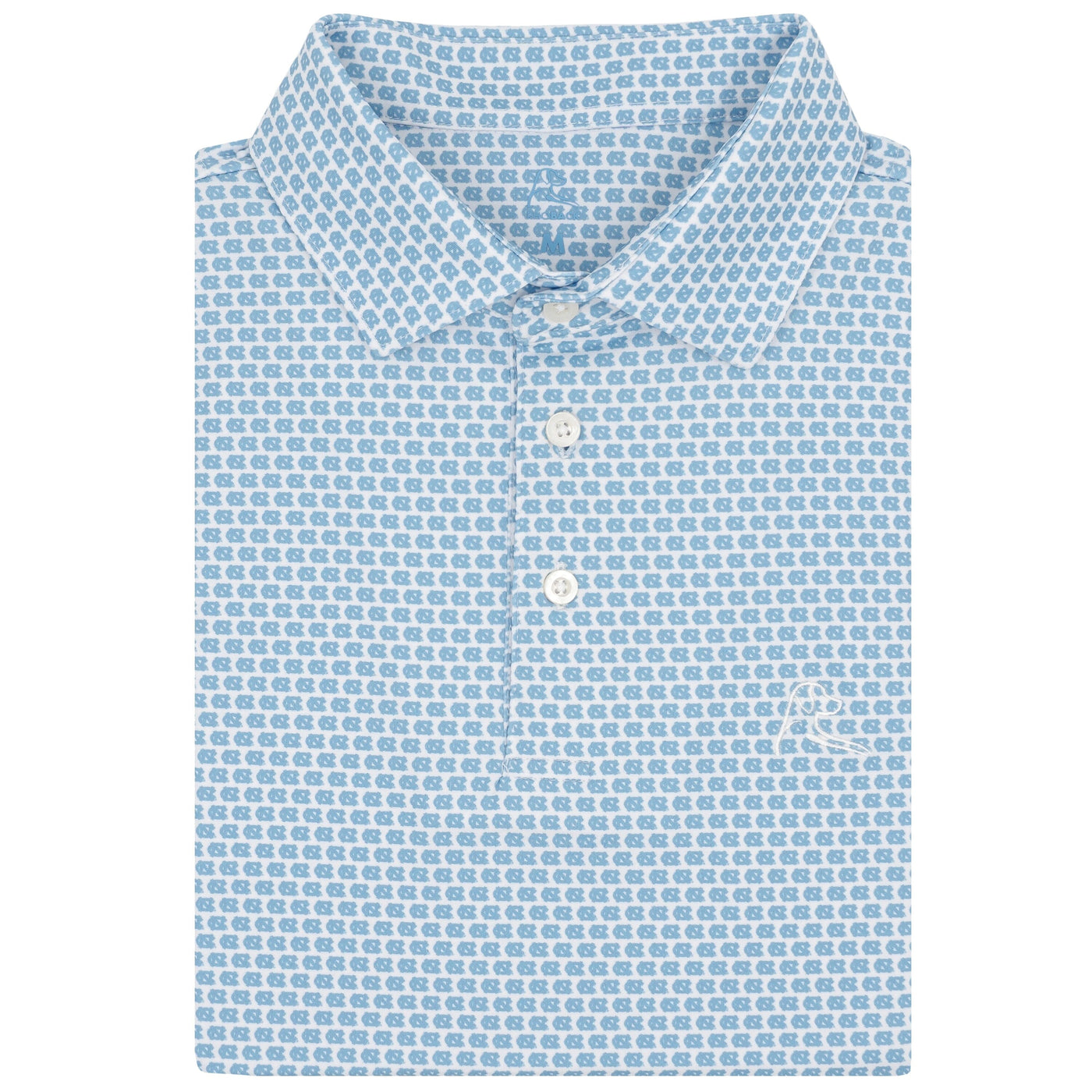 The UNC Tar Heel™ | Collegiate Polo | The UNC Tar Heel™ - White/Powder Blue