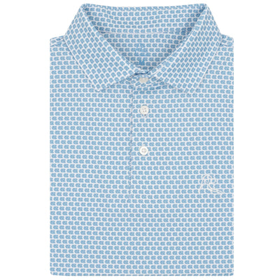 The UNC Tar Heel™ | Collegiate Polo | The UNC Tar Heel™ - White/Powder Blue