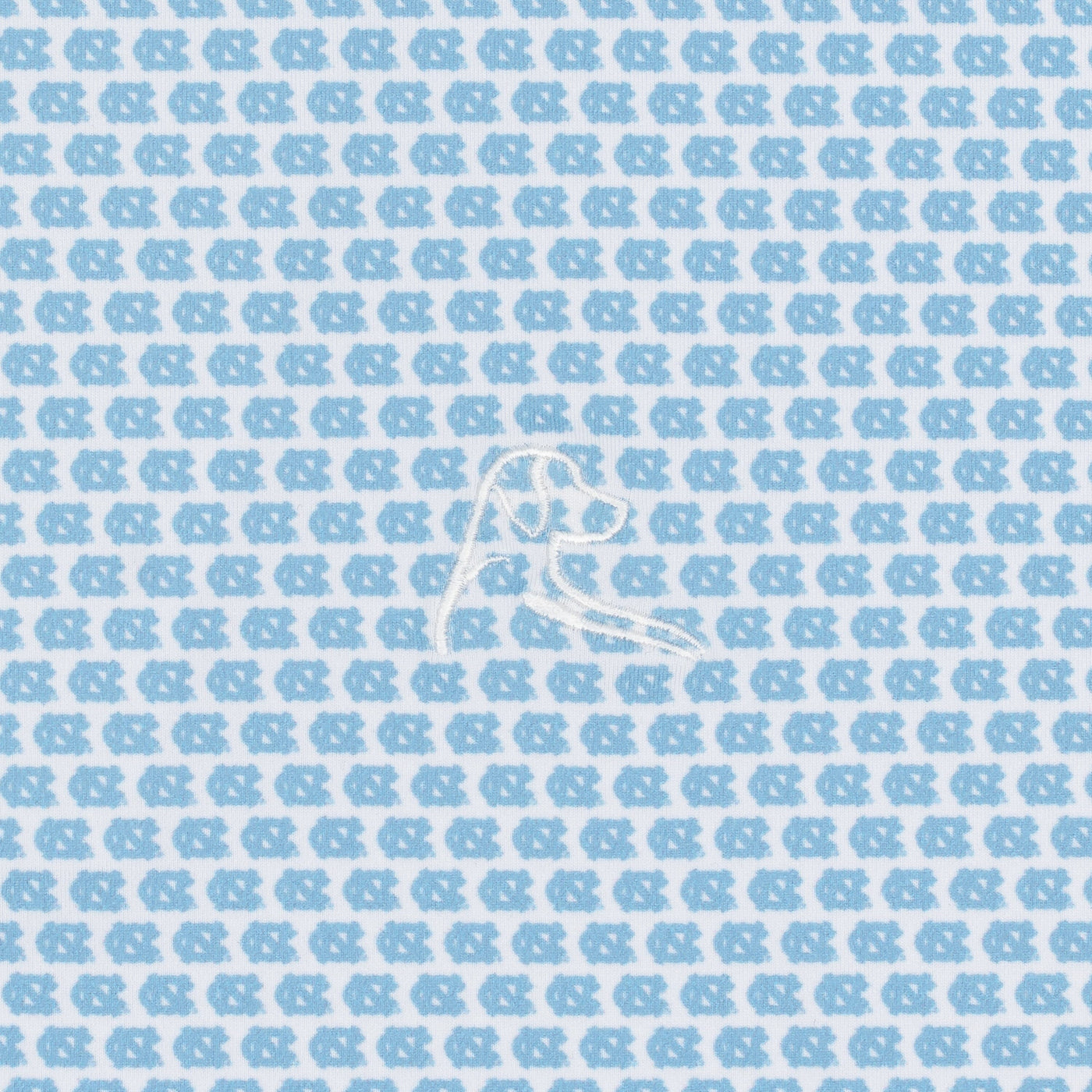 The UNC Tar Heel™ | Collegiate Polo | The UNC Tar Heel™ - White/Powder Blue