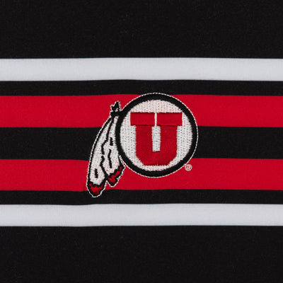 Utah Helmet Stripe Collegiate Q-Zip | The Utah Helmet Stripe - Black/Roar Red