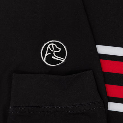 Utah Helmet Stripe Collegiate Q-Zip | The Utah Helmet Stripe - Black/Roar Red