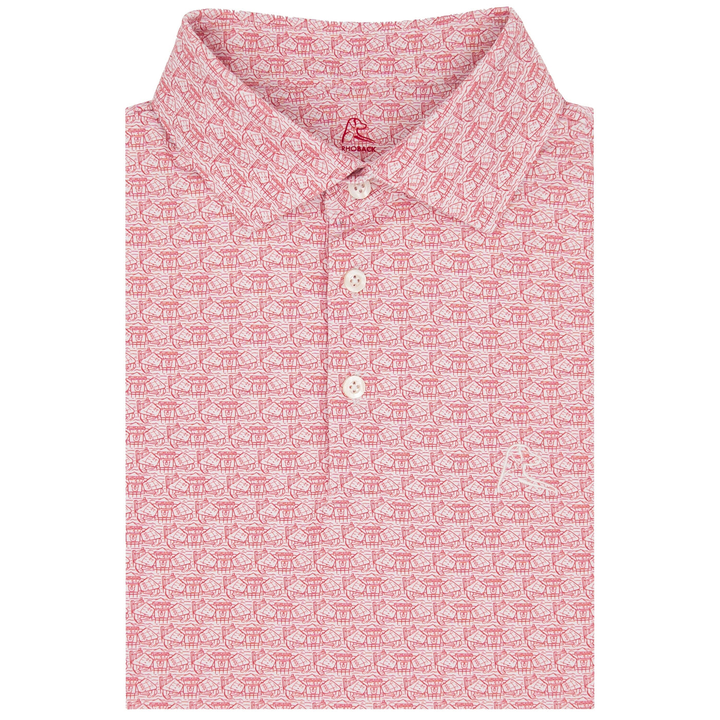 The Utah Rice-Eccles Stadium | Collegiate Polo | The Utah Rice-Eccles Stadium - White/Roar Red