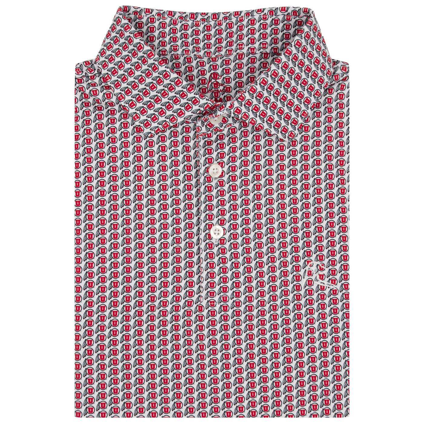 The Utah Utes™ | Collegiate Polo | The Utah Utes™ - White/Roar Red