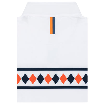 UVA Argyle Stripe Collegiate Q-Zip | The UVA Argyle Stripe - White/Admiral Navy