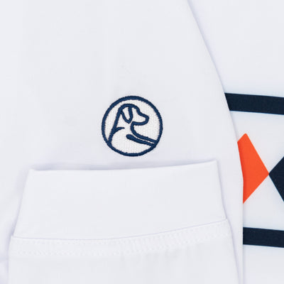 UVA Argyle Stripe Collegiate Q-Zip | The UVA Argyle Stripe - White/Admiral Navy