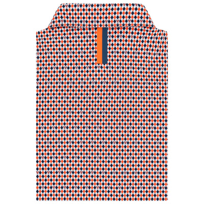 The UVA Argyle | Collegiate Polo | The UVA Argyle - White/Blaze Orange