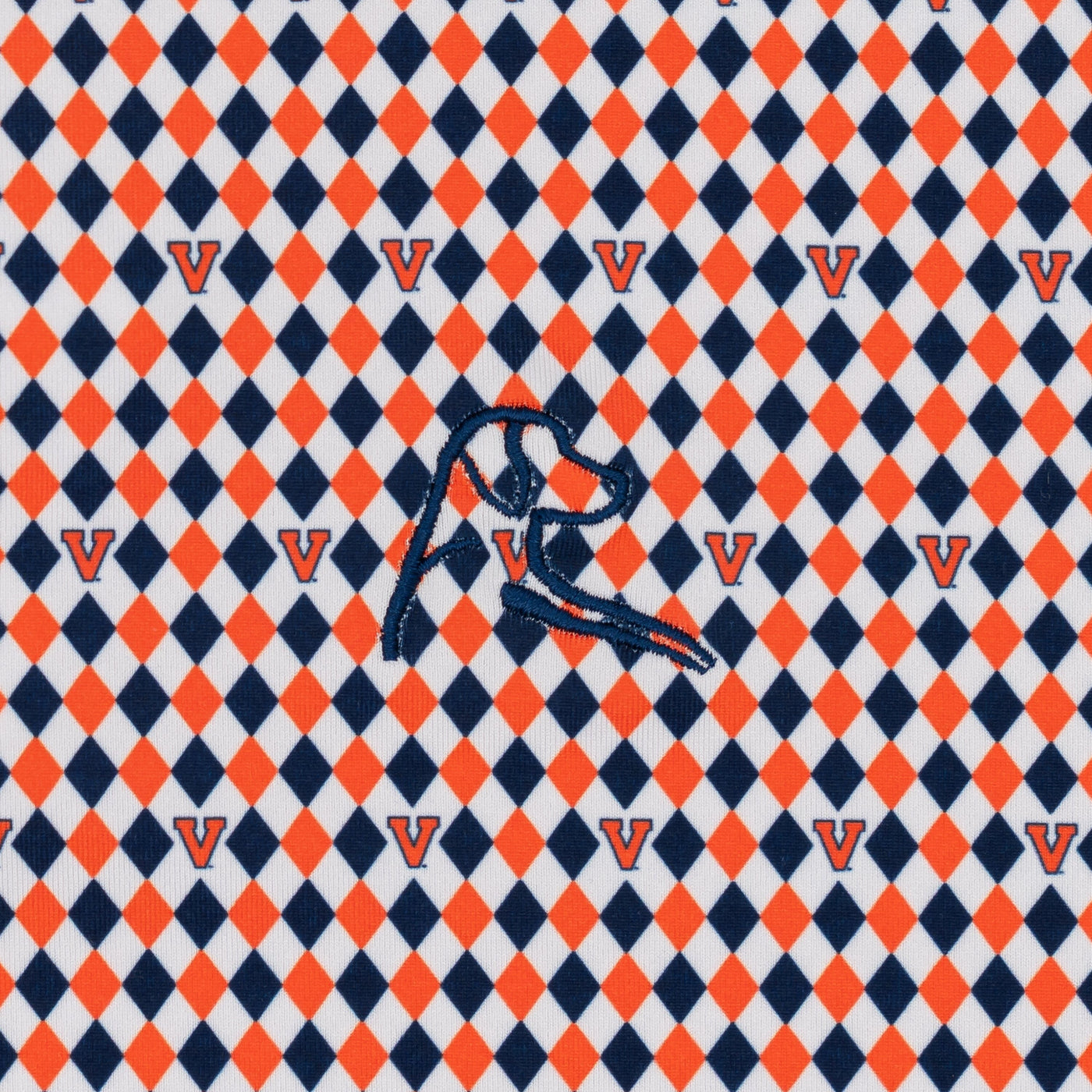 The UVA Argyle | Collegiate Polo | The UVA Argyle - White/Blaze Orange