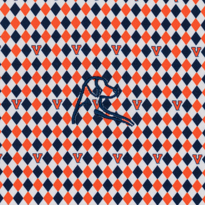 The UVA Argyle | Collegiate Polo | The UVA Argyle - White/Blaze Orange