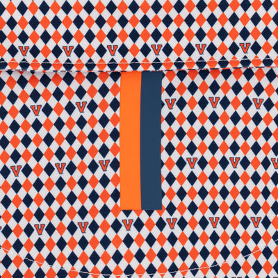 The UVA Argyle | Collegiate Polo | The UVA Argyle - White/Blaze Orange