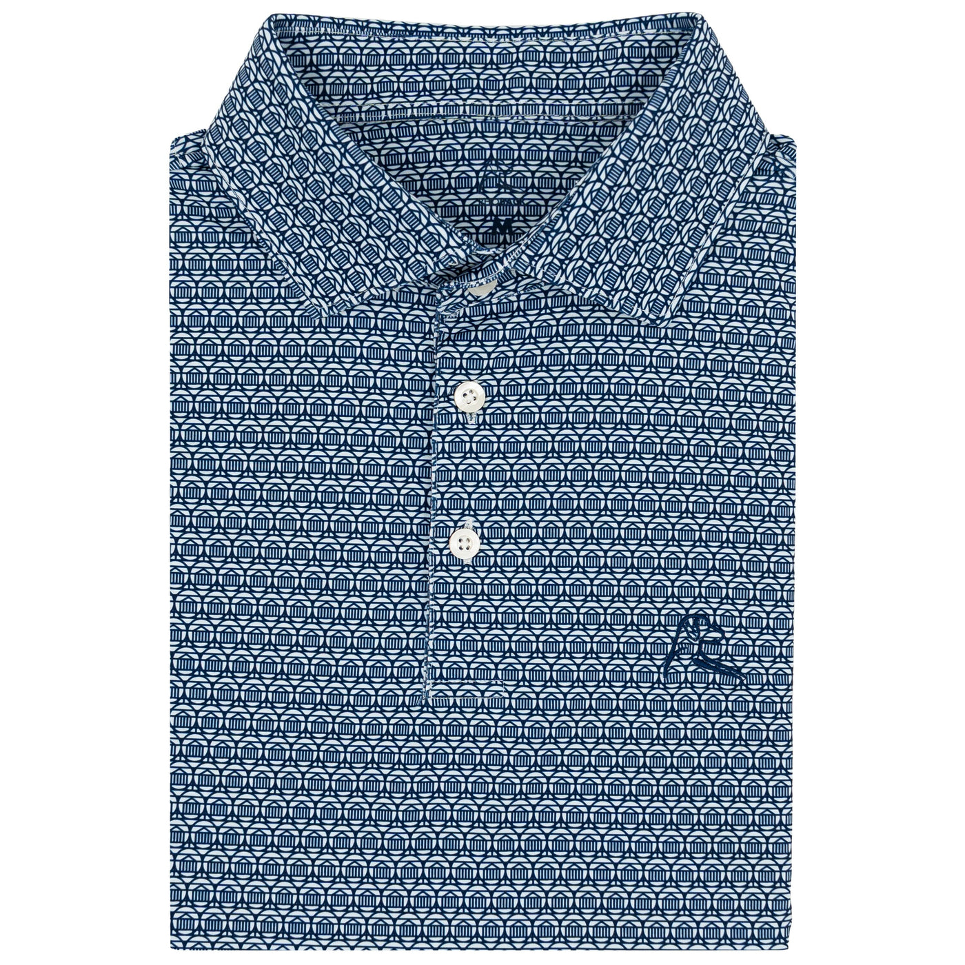 The UVA Rotunda | Collegiate Polo | The UVA Rotunda - White/Admiral Navy