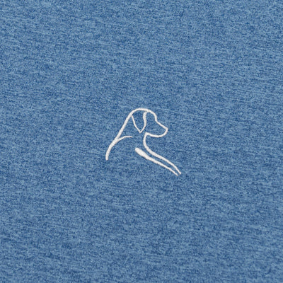 Heather | Long Sleeve Performance Polo | Heather - Vintage Blue/Stone Blue