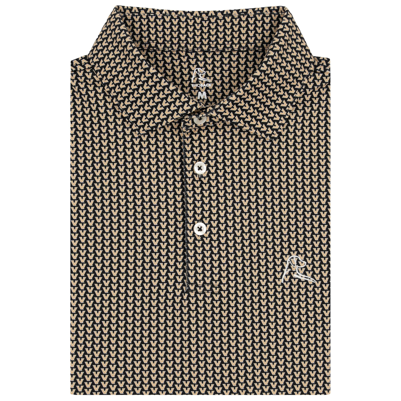 The Vanderbilt Commodores® | Collegiate Polo | The Vanderbilt Commodores® - Black/Sierra Gold