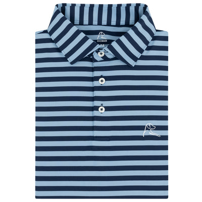 The Vintage Stripe | Performance Polo | The Vintage Stripe - Ice Pick Blue/Fleet Navy
