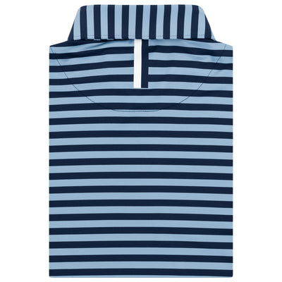 The Vintage Stripe | Performance Polo | The Vintage Stripe - Ice Pick Blue/Fleet Navy