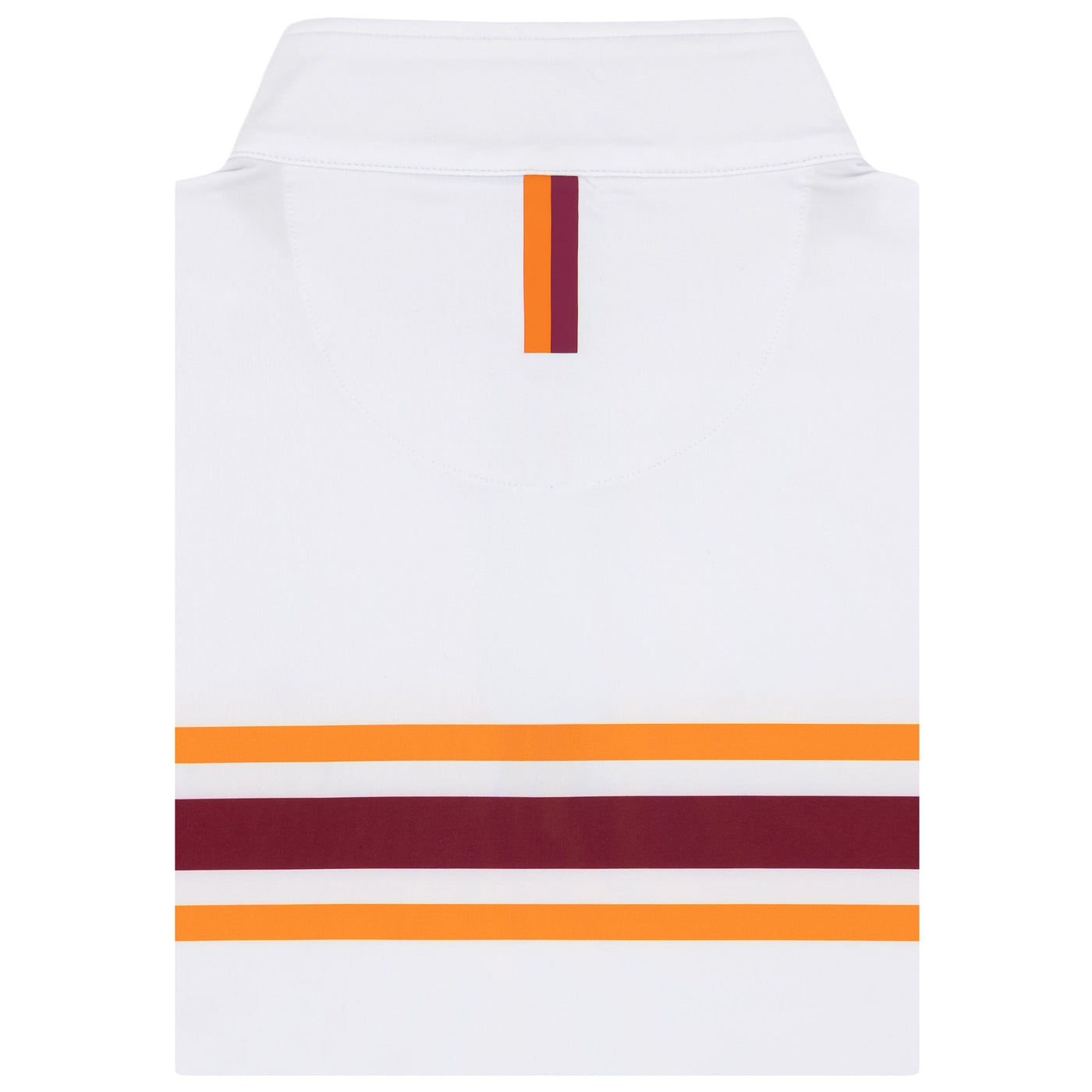 Virginia Tech Helmet Stripe Collegiate Q-Zip | The Virginia Tech Helmet Stripe - White/Dark Maroon