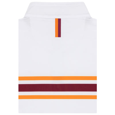 Virginia Tech Helmet Stripe Collegiate Q-Zip | The Virginia Tech Helmet Stripe - White/Dark Maroon
