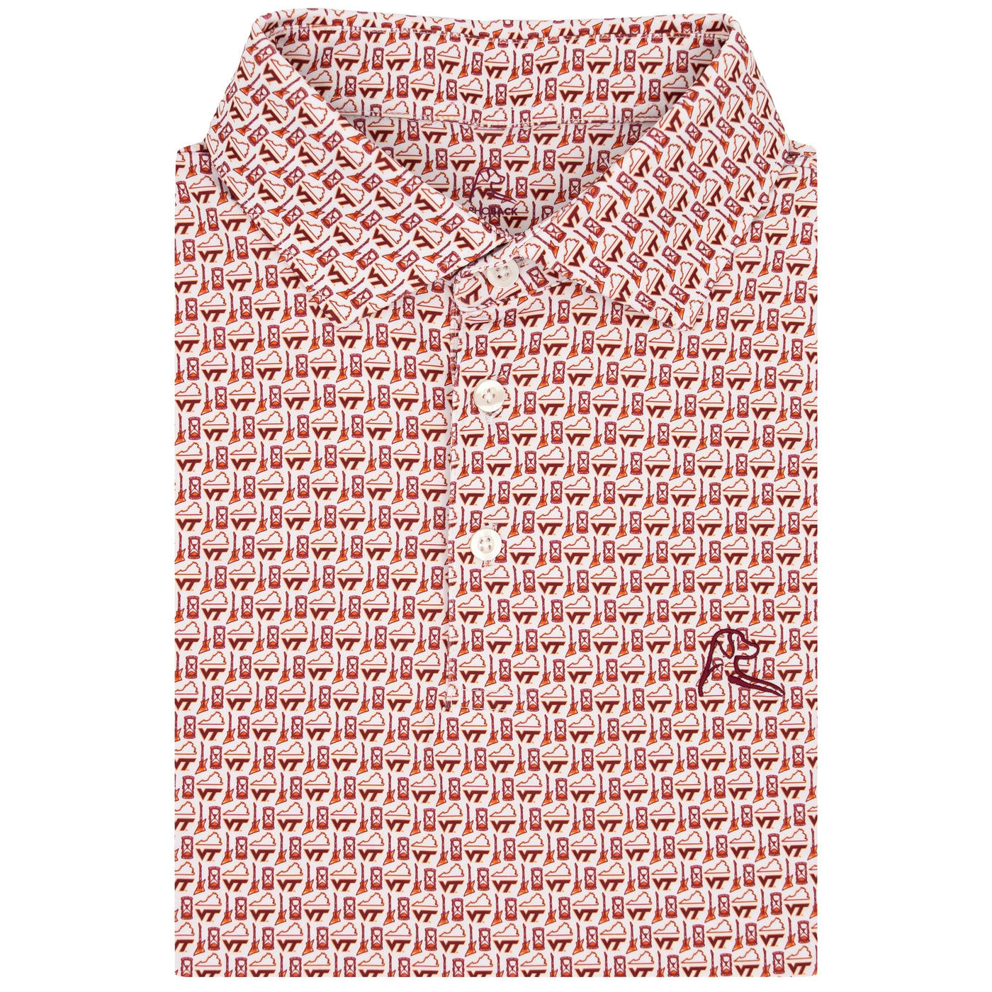 The Virginia Tech Sandman | Collegiate Polo | The Virginia Tech Sandman - White/Dark Maroon