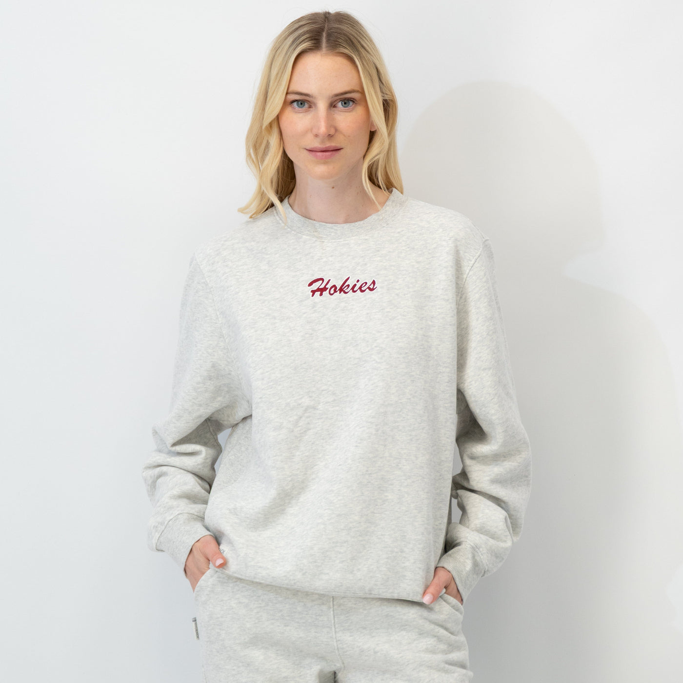 Ready Collegiate Crewneck - Virginia Tech | Heather - Ivory - Virginia Tech - 1 (Women)