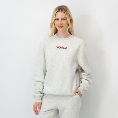 Ready Collegiate Crewneck - Virginia Tech | Heather - Ivory - Virginia Tech - 1 (Women)