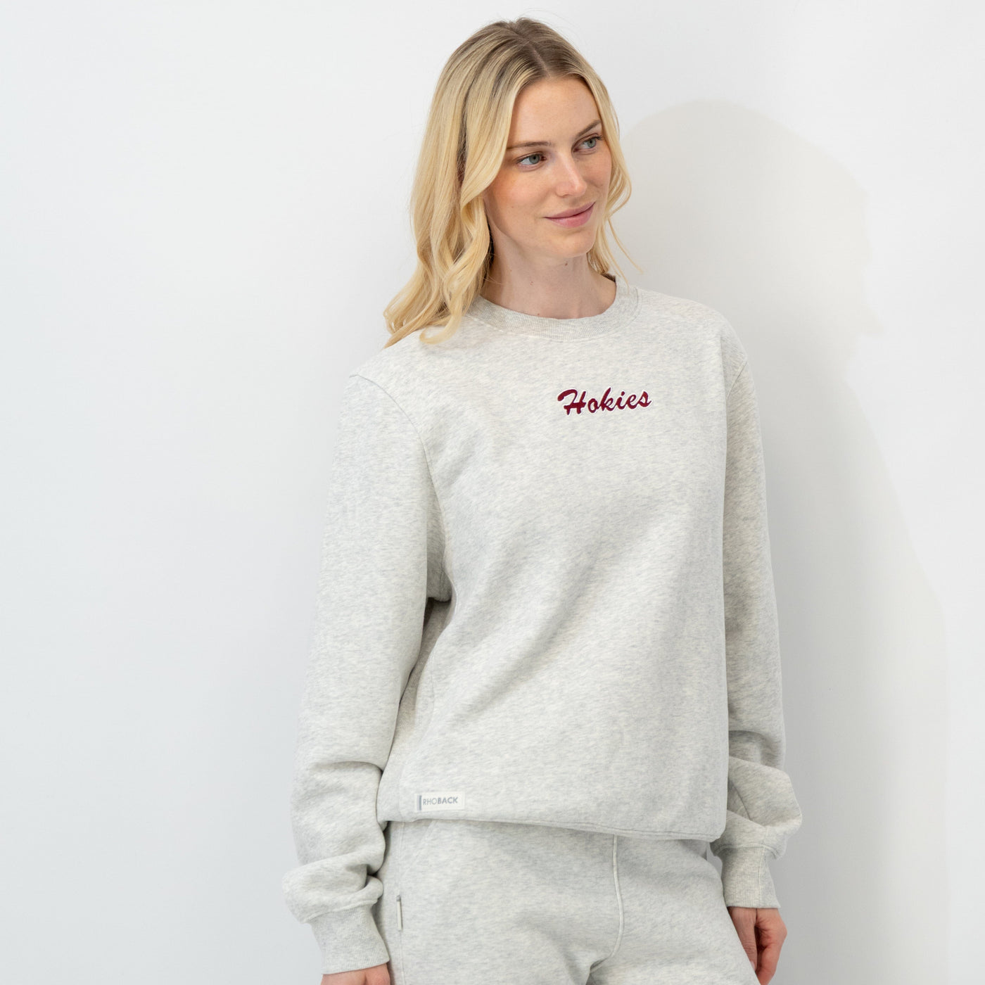 Ready Collegiate Crewneck - Virginia Tech | Heather - Ivory - Virginia Tech - 1 (Women)